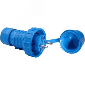 Кабельная вилка с крышкой и байонетным замком  IP68, 16A 2P+E 250V, синий (1979850) - ABL