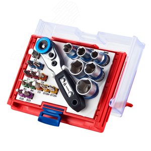 Набор вставок ‘‘бит‘‘ 1/4‘ TORX HEX PZ PH SLOT 20 предметов (058-10020C) - Мастак