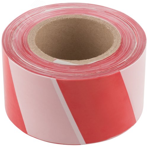 Лента сигнальная (красно-белая) 75 мм х 250 м (11850) - КУРС РОС