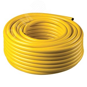 Шланг поливочный трехслойный армированный, желтый 1/2'' х 1.9 мм х 15 м - FIT