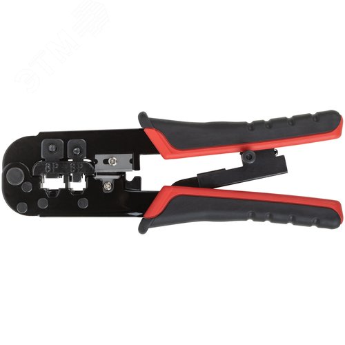 Кримпер для обжима разъемов RJ11, RJ12, RJ45, прорезиненные ручки 190 мм - FIT