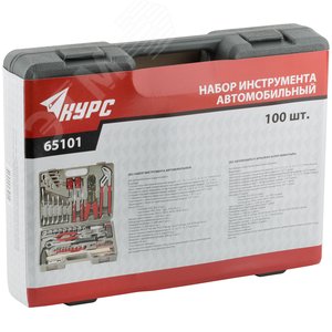 Набор инструмента авто 100 шт. 1/2+1/4 - фото 3