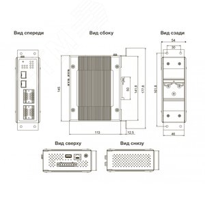 Сервер SE5904D-4P-G-TB-SFP терминалов 4 порта, RS-232/422/485, 100/1000BaseX SFP (1P1SE5904DG002G) - фото 4