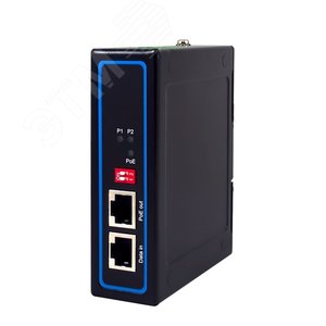 Инжектор IJG7001 PoE индустриальный IEEE 802.3af/at, режим A / B,  до 30 Вт (1P1IJG70010001G) - Atop
