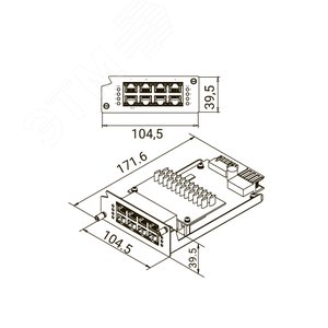 Модуль RHG7X28-M1 8PoEx10/100/1000BaseT (1P1RHG7X28M101G) - фото 2