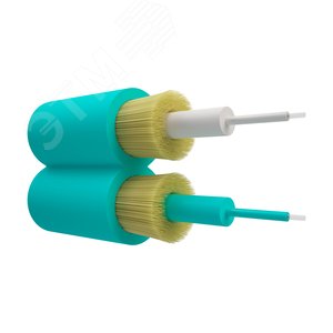 Кабель оптический премиум. duplex. ОМ3 50-125. 3.0mm. LSZH. аква (NTSS-FOC-DPC-PM-ОМ3 50 -125 х2-3.0-LSZH-AQ) - NTSS