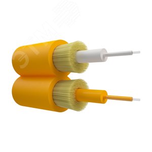 Кабель оптический премиум. duplex. G.652.D. 3.0mm. LSZH. жёлтый (NTSS-FOC-DPC-PM-G.652.Dх2-3.0-LSZH-YL) - NTSS