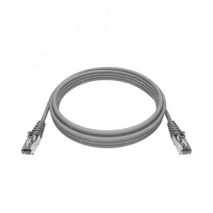 Патч-корд PREMIUM 2xRJ45/8P8C. T568B FTP CAT6 LSZH3 метра. серый - NTSS