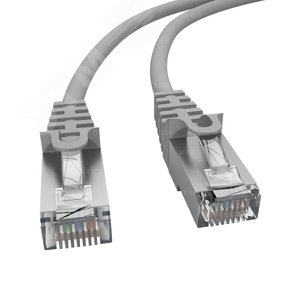 Патч-корд PREMIUM 2xRJ45/8P8C. T568B FTP CAT6 LSZH3 метра. серый - фото 3
