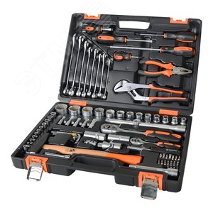 Набор инструментов, 1/2'' , 1/4'' , CrV, в кейсе 76 предм'' 2