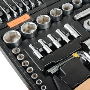 Набор инструментов, 1/2'' , 1/4'' , CrV, в кейсе 76 предм'' 4