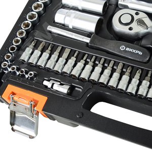 Набор инструментов, 1/2'' , 1/4'' , CrV, в кейсе 82 предм'' 2