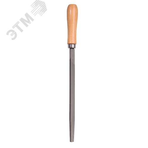 Напильник 200 мм трехгранный деревянная рукоятка 3