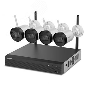Комплект видеонаблюдения 4-х канальный видеорегистратор NVR1104HS-W-S2 WiFi и четыре IP-камеры IPC-G22P-0280B (KIT/NVR1104HS-W-S2/4-G22) - IMOU