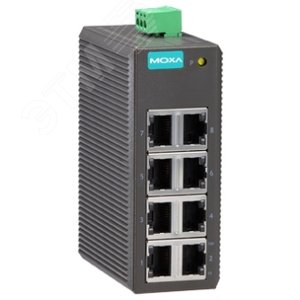Коммутатор неуправляемый коммутатор на DIN-рейку  8x10/100BaseTX8 8 портов (EDS-208) - MOXA