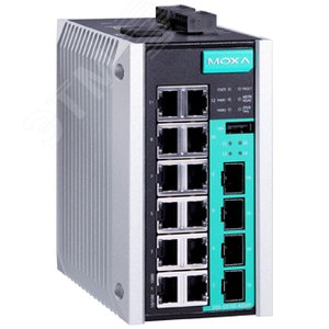 Коммутатор MOXA  EDS-G516E-4GSFP Managed full     Gigabit Ethernet switch with 12                   10/100/1000BaseT(X) ports, and 4 100/1000Base SFP slots - MOXA
