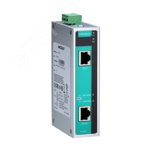 Инжектор IEEE802.3af/at PoE Gigabit LAN  до 60Вт выход 20-60В DC (INJ-24A-T) - MOXA