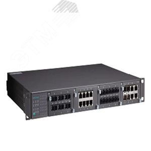 Коммутатор Layer 3 модульный Ethernet switch 3 слота для Ethernet/1 слот для Gigabit Ethernet 88-300В DC (PT-7828-F-HV) - MOXA