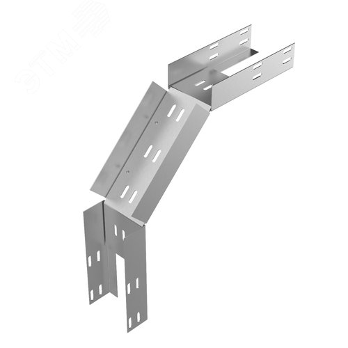 Лоток перфорированный КС 400х100-90 У3 поворот вниз на 90 окрашенный S1,5