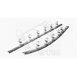 Стойка кронштейна рожкового криволинейного К1351.001-03 УТ1,5 горячее цинкование 5 рожков L690 S3,0