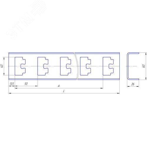Стойка кабельная К1153 УХЛ1 горячее цинкование S2,5 2