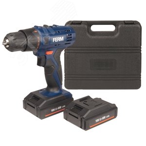 Дрель безударная аккумуляторная CDM1120 18В 35Нм 1.5 Ач 2 скорости 2 аккумулятора Li-ion быстрозажимной патрон 13 мм кейс (CDM1120) - FERM