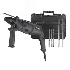 Перфоратор HDM1038P 800 Вт 2.7 Дж 3 режима 0-1250 об/мин SDS plus кейс (HDM1038P) - FERM