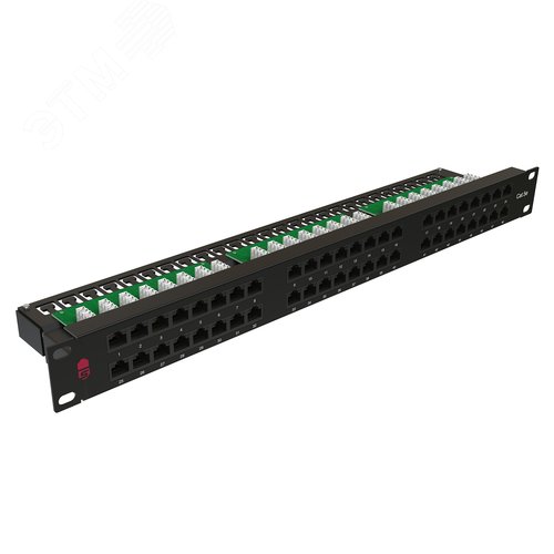 "Патч-панель высокой плотности 19"", 1U, 48 портов RJ-45, категория 5e, Dual IDC" - SYSMATRIX