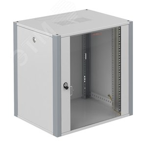 Шкаф телекоммуникационный настенный 19' 9U дверь стекло IP20. 600x450x450mm(ШхГхВ) цвет серый(RAL 7035/RAL7000) - SYSMATRIX