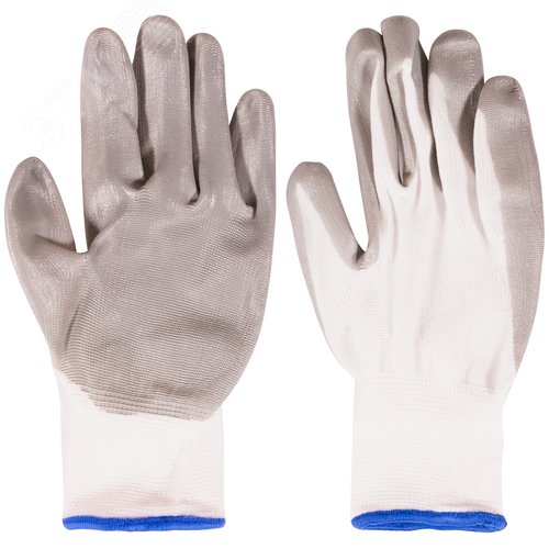 Перчатки нейлоновые с нитриловым покрытием 10‘‘ (12471М) - FIT