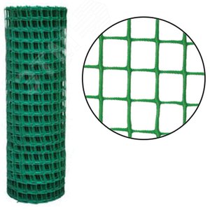 Решетка заборная в рулоне, зеленая, ячейка 60 х 60мм, 1,8 х 25 м (77478) - FIT