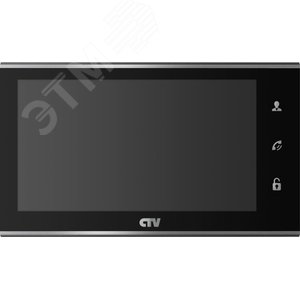 Монитор домофона цветной, стеклянная сенсорная панель управления ''Easy Buttons'' - CTV, артикул CTV-M4705AHD B (чёрный)