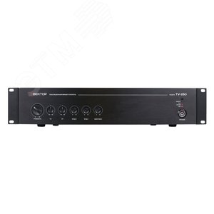 Микшер-усилитель компактный, мощность 250 Вт, Bluetooth, питание 220 В, рэковое крепление (ТУ-250) - ВЕКТОР