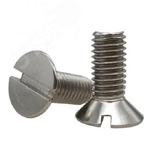 DIN 963 Винт М8х16 4.8 ZN с потайной головкой и   прямым шлицем оцинкованный - ПроТек