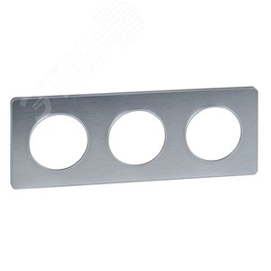ODACE Рамка 3 поста полированный алюминий (S53P806J) - Schneider Electric