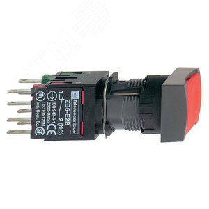 КНОПКА 16ММ КРАСНАЯ С ВОЗВРАТОМ КВАДРАТНАЯ | XB6DA45B | Schneider Electric 5