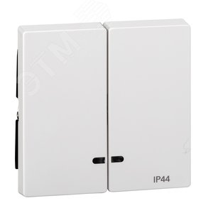 Клавиша 2шт с окошком для светоиндикатора IP44 белый (MTN3424-0325) 2