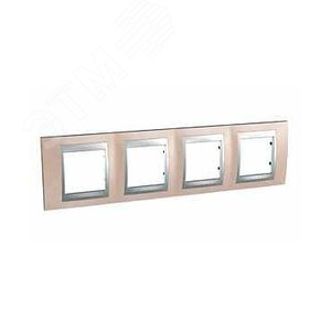 Unica TOP Оникс/Алюминий Рамка 4-ая | MGU66.008.096 | Schneider Electric - фото 6