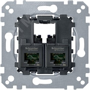 Коннектор 2хRJ45 CAT6 UTP Merten 2