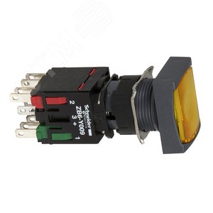 Кнопка квадратная с подсветкой желтая (XB6DW5B5B) - Schneider Electric