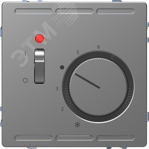 D-Life ТЕРМОРЕГУЛЯТОР с центр. пл. с выкл.24В, НЕРЖ. СТАЛЬ, SD | MTN5761-6036 | Schneider Electric - фото 2