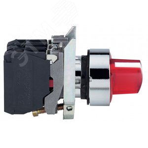 Переключатель 22мм 24В красный С подсветка (XB4BK124B5) 2