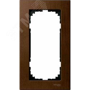 Рамка 2 поста деревянная без перегородки орех 4