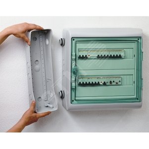 Щит распределительный навесной ЩРн-П-36 (2х18) IP65 пластиковый прозрачная дверь белый Kaedra
