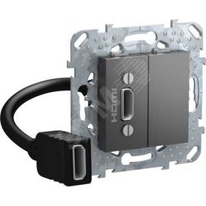 HDMI-коннектор с переходником графит - Schneider Electric