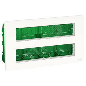 UNICA SYSTEM+ БЛОК скрытой установки 2х5 АНТИБАКТЕРИАЛЬНЫЙ | NU171020 | Schneider Electric - Schneider Electric