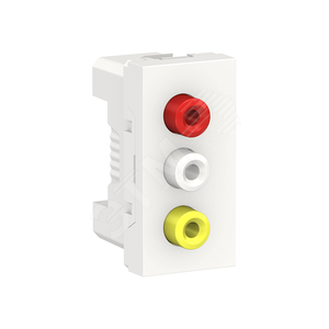 Unica Modular Белый Розетка 3 RCA, 2 мод. | NU343118 | Schneider Electric - Schneider Electric