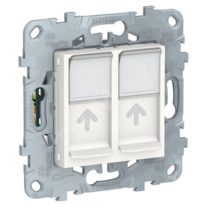 UNICA NEW Розетка комп. 2хRJ45, кат. 5е UTP, бел - Schneider Electric