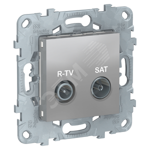 Розетка UNICA NEW R-TV/SAT оконечная алюминий