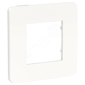 Рамка UNICA STUDIO однопостовая белый/белый